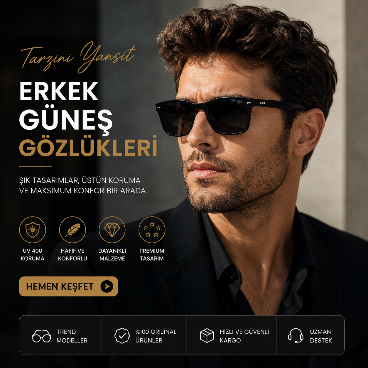 Erkek güneş gözlüğü modelleri - Grandlux Optik