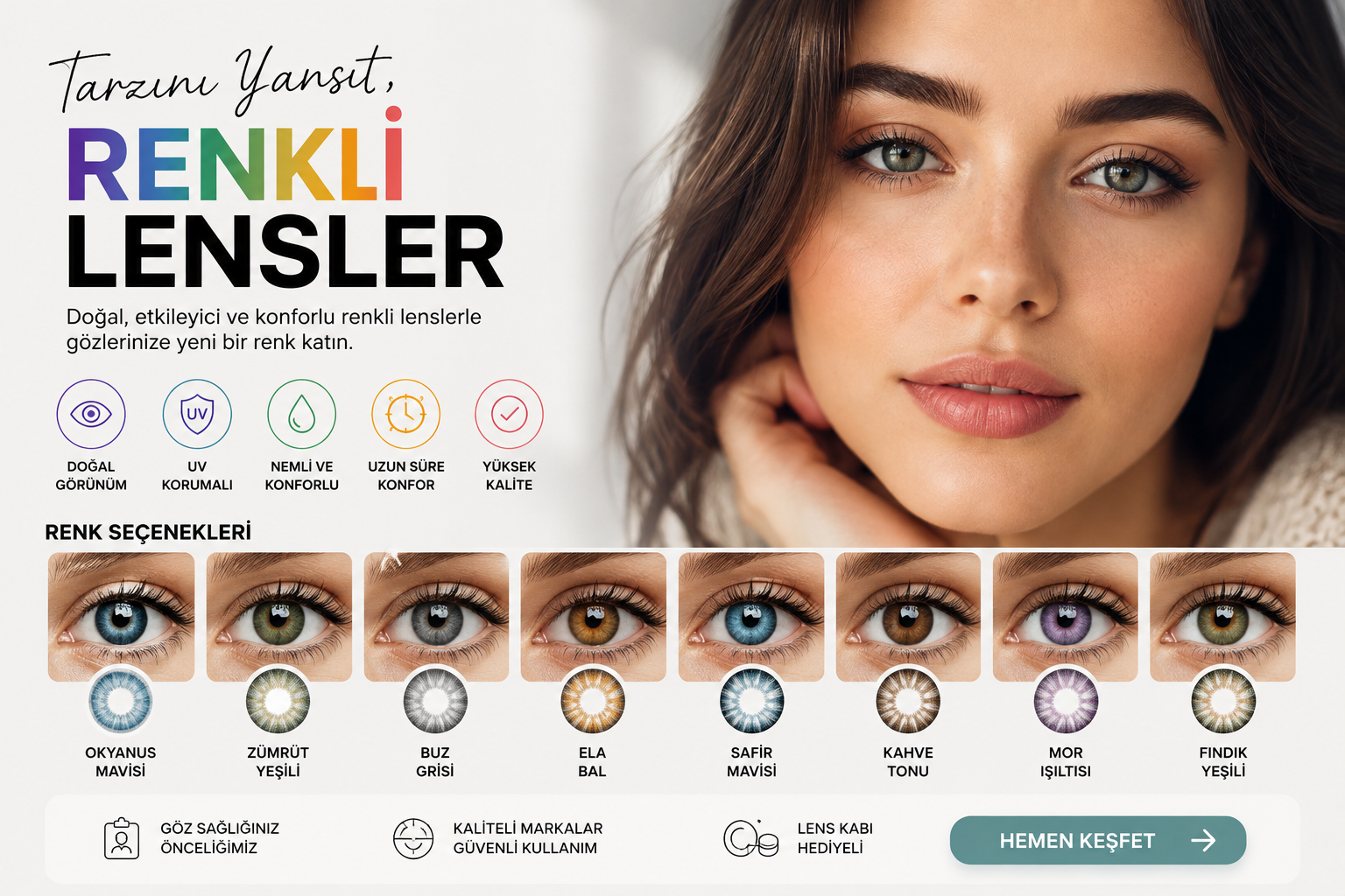 Renkli lens çeşitleri - Grandlux Optik