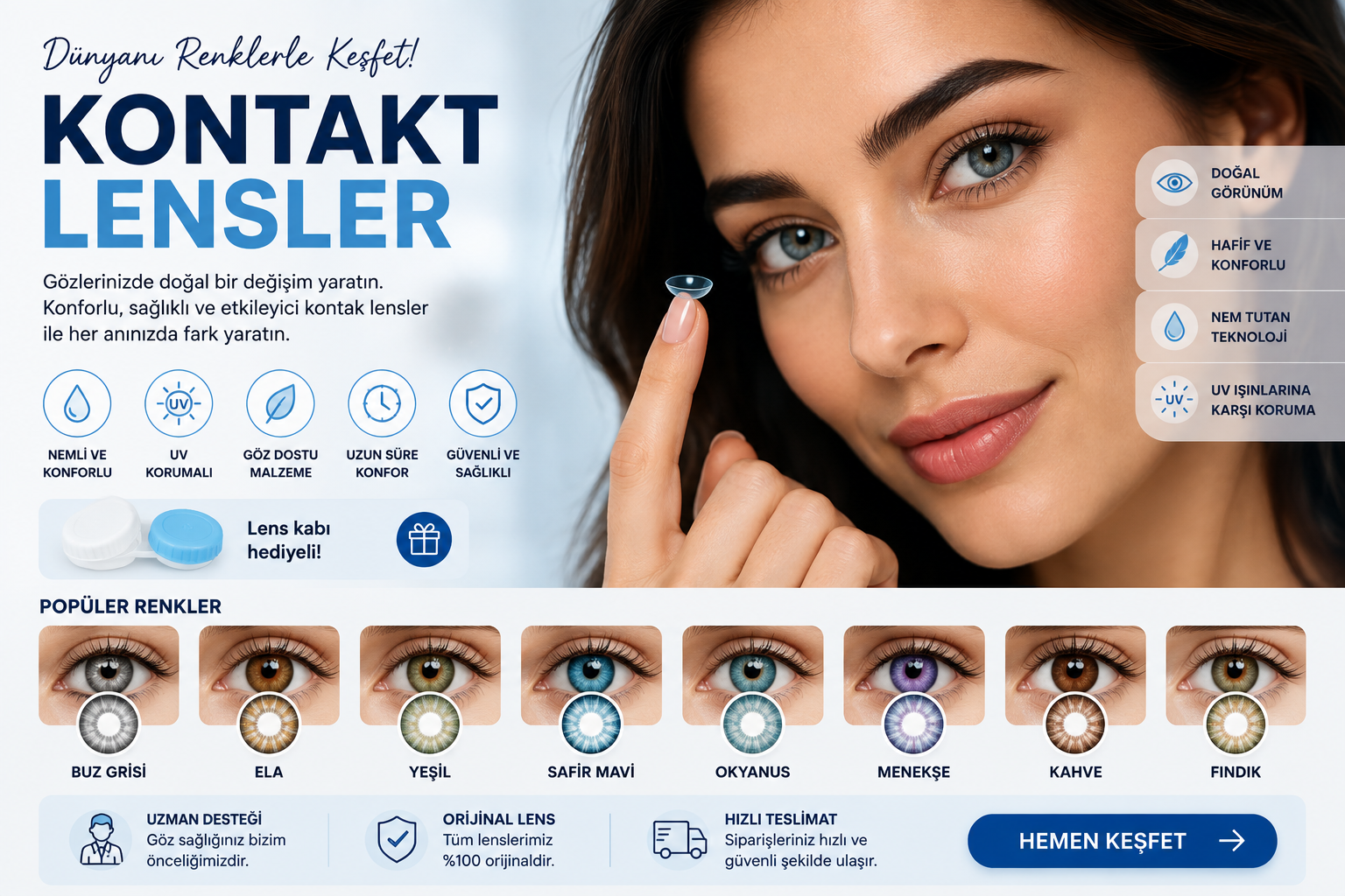 Kontakt lens çeşitleri - Grandlux Optik